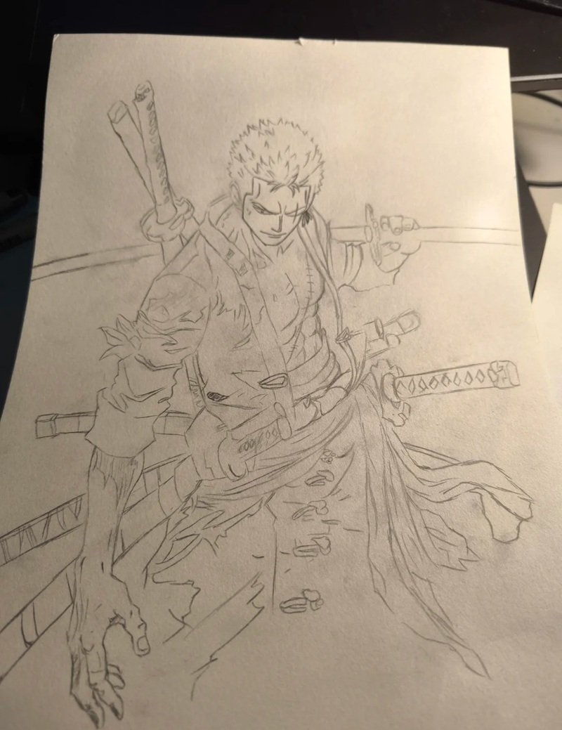Cách vẽ zoro ngầu 1