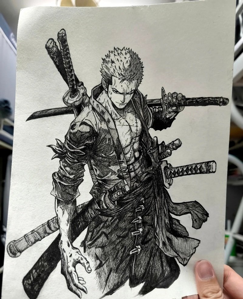Cách vẽ zoro ngầu