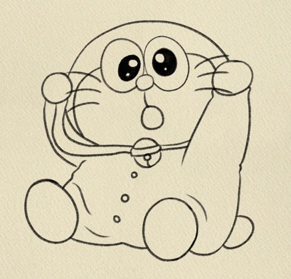 Chỉ cách vẽ doraemon 4