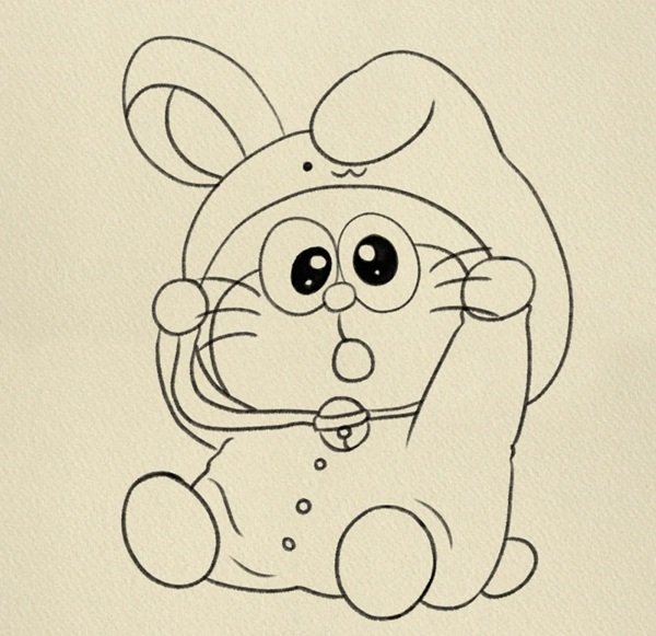 Chỉ cách vẽ doraemon 5