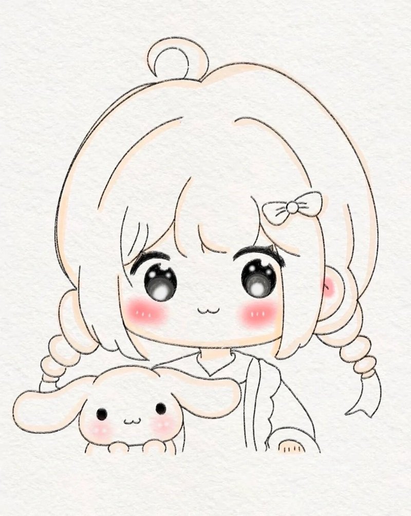 Hình chibi cute dễ vẽ​ 