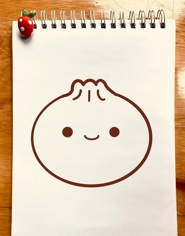 Hình vẽ bánh bao cute​ 3