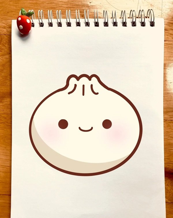 Hình vẽ bánh bao cute​ 
