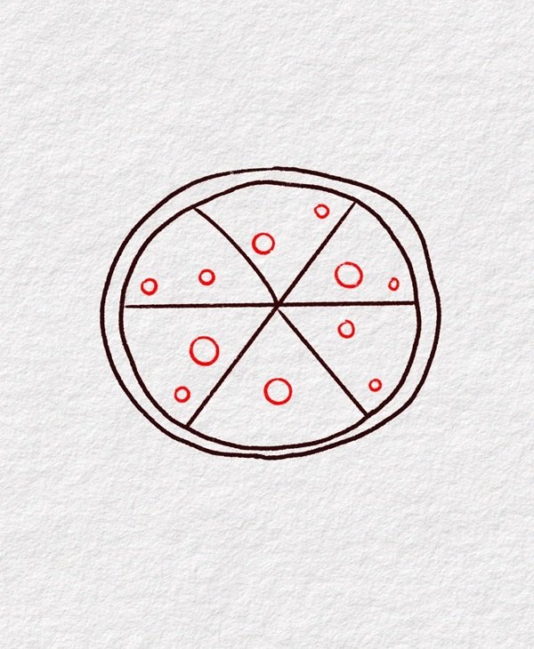 Hình vẽ bánh pizza​ 4