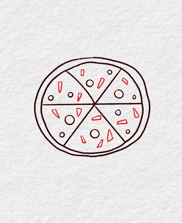 Hình vẽ bánh pizza​ 5