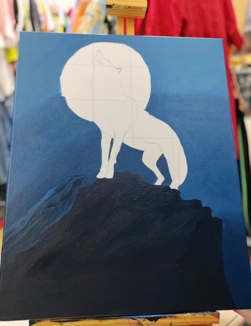 Hình vẽ con sói 1