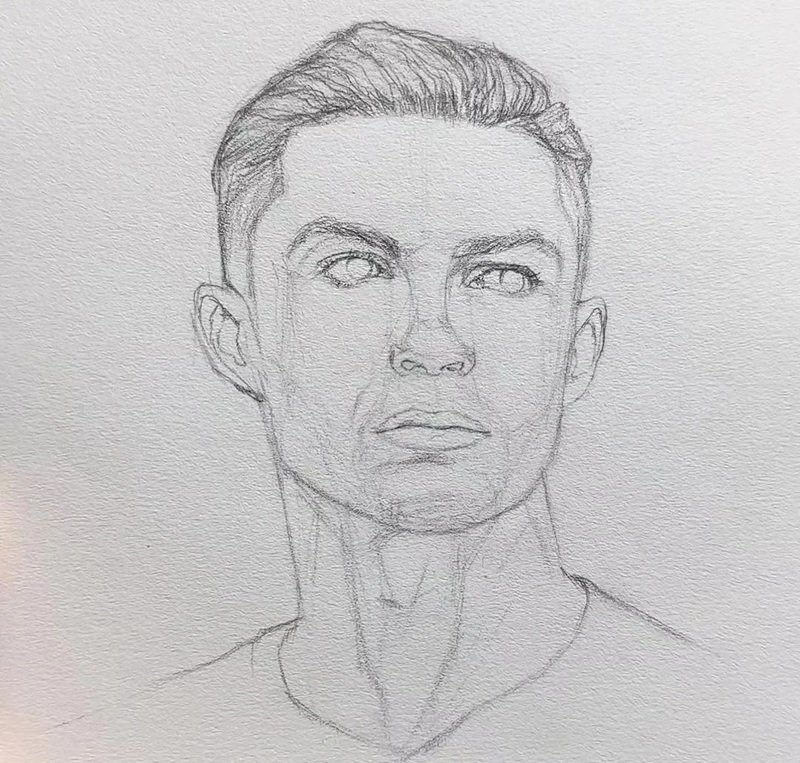 Hình vẽ ronaldo​ 