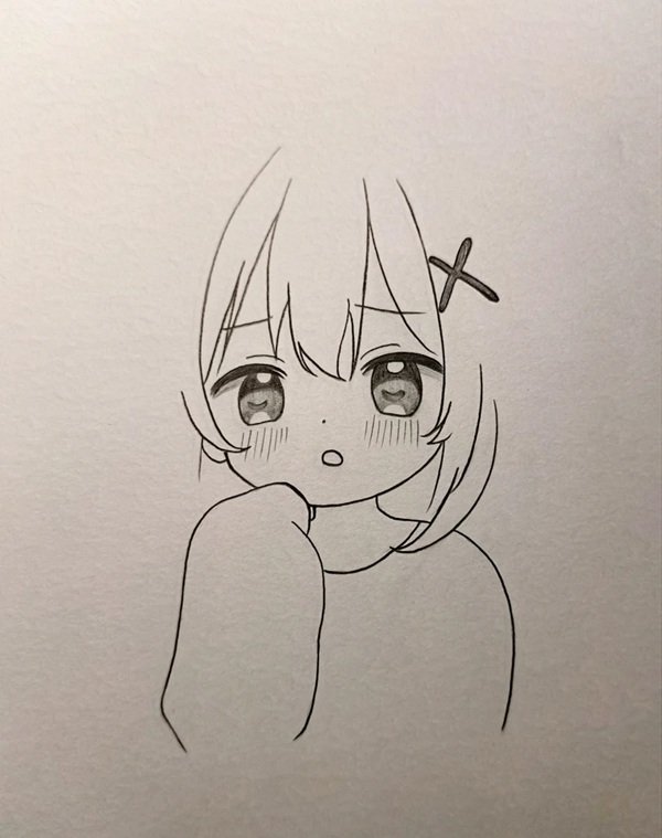 Vẽ anime đơn giản girl​ 4