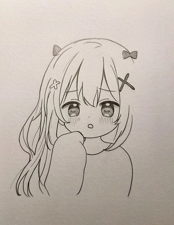 Vẽ anime đơn giản girl​ 6 