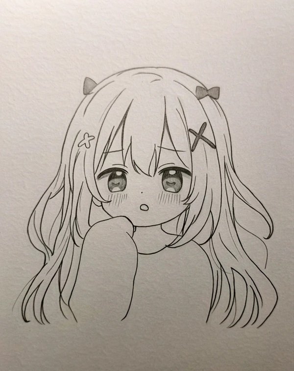 Vẽ anime đơn giản girl​ 7