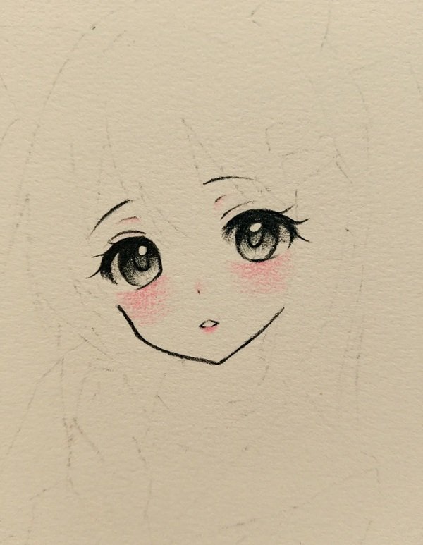 Vẽ anime girl​ bằng bút chì  1