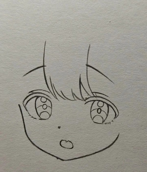 Vẽ anime girl đơn giản​ 2