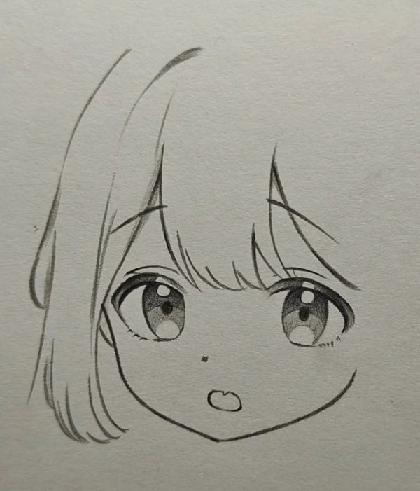 Vẽ anime girl đơn giản​ 4