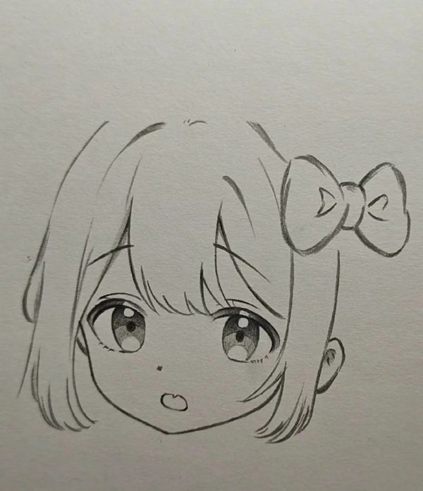 Vẽ anime girl đơn giản​ 6