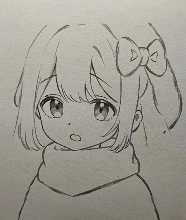 Vẽ anime girl đơn giản​ 7