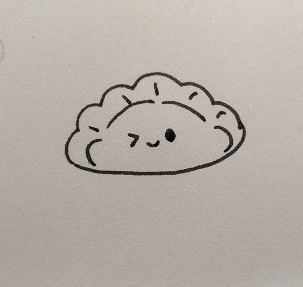 Vẽ bánh bao cute 3 