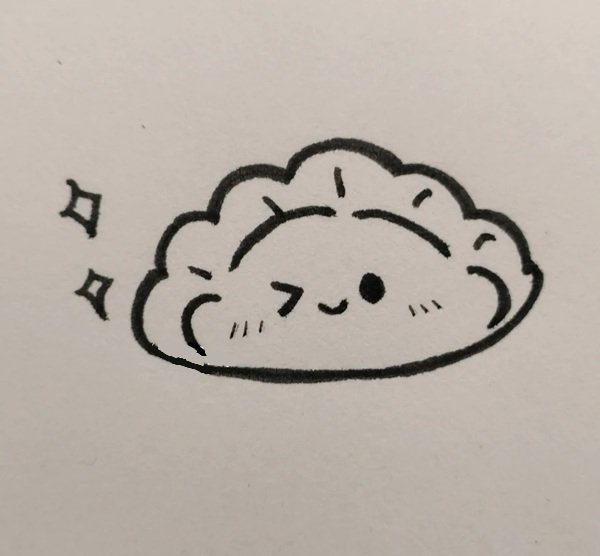 Vẽ bánh bao cute 