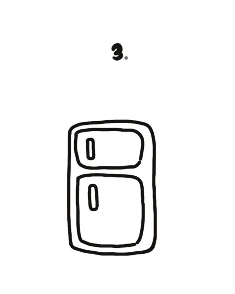 Vẽ cái tủ lạnh​ 3
