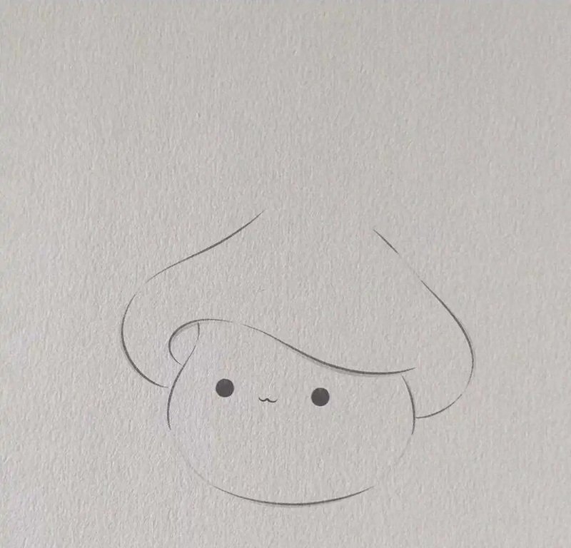 Hình vẽ cây nấm cute 2