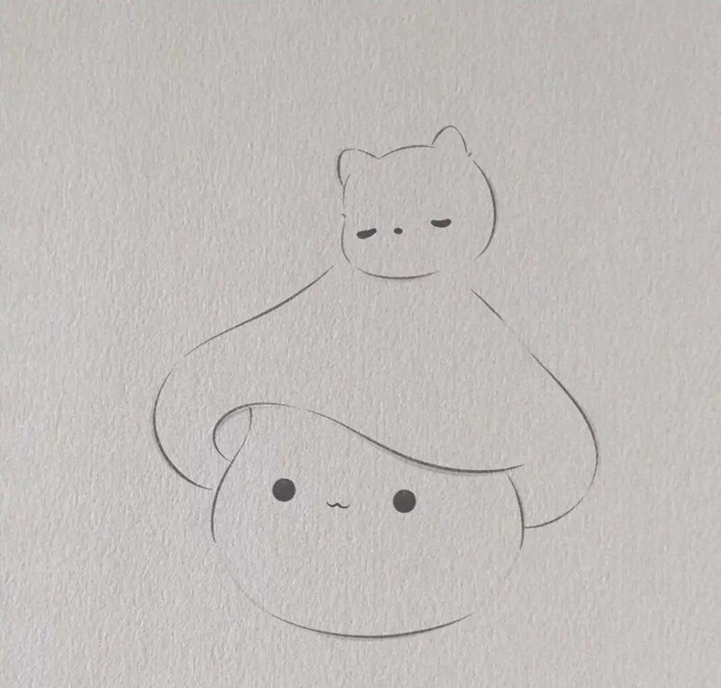 Hình vẽ cây nấm cute 3