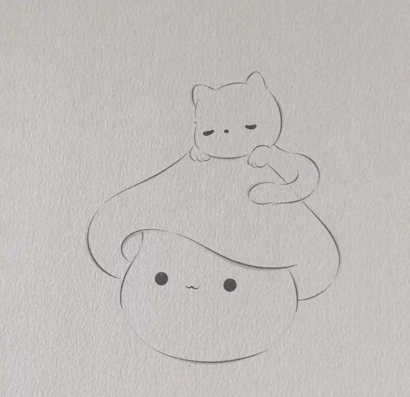Hình vẽ cây nấm cute 4