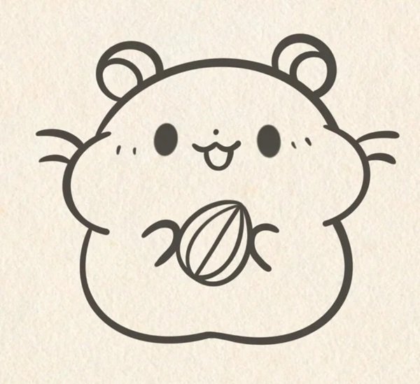 Vẽ chuột hamster cute 8