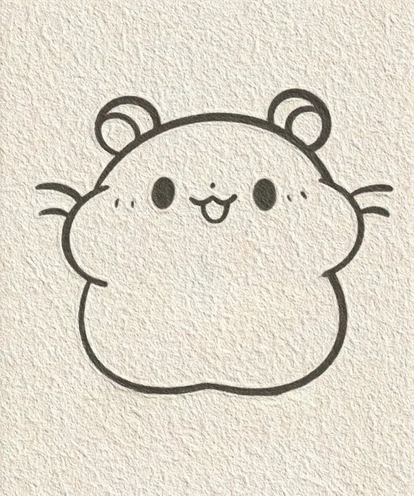 Vẽ chuột hamster dễ thương 4
