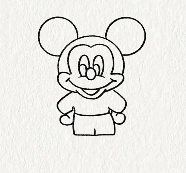  Vẽ con chuột mickey​ 5