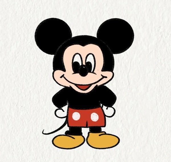 Vẽ con chuột mickey​ 