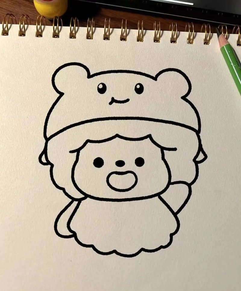 Vẽ hình chibi cute đơn giản​ 4
