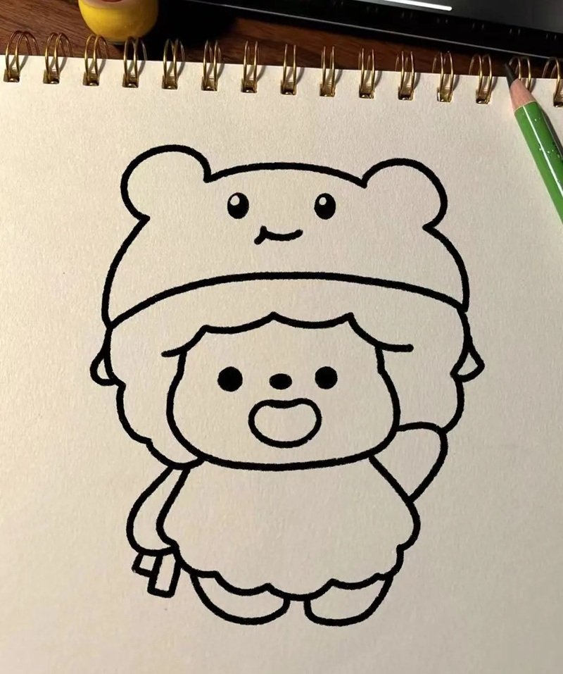 Vẽ hình chibi cute đơn giản​ 5