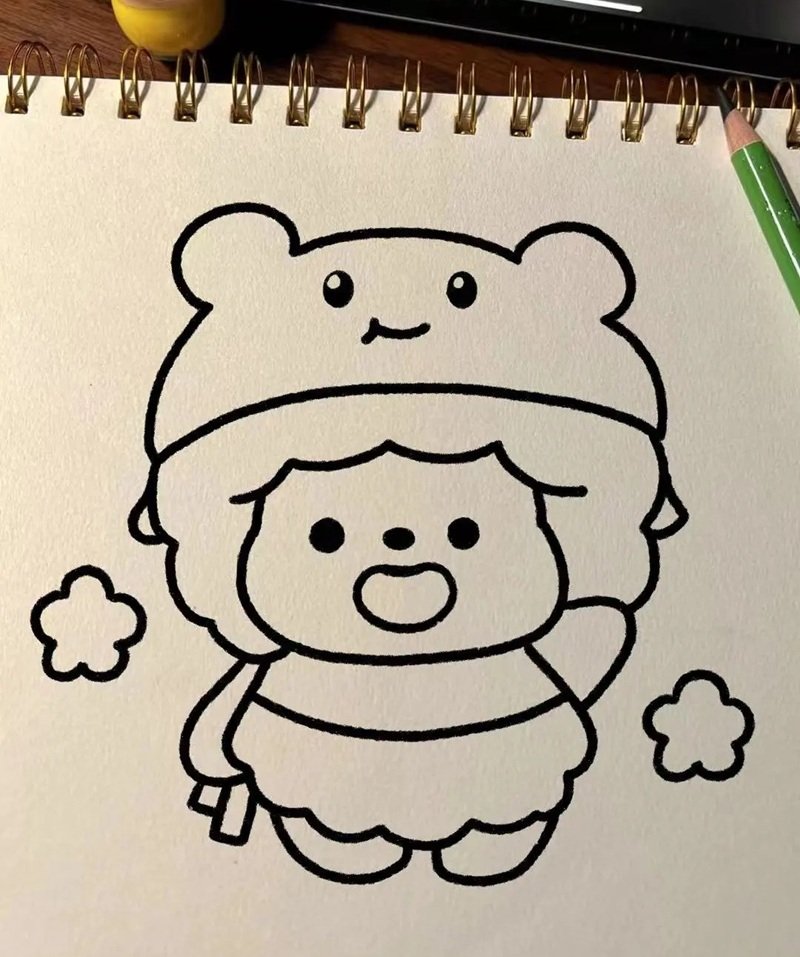 Vẽ hình chibi cute đơn giản​ 6