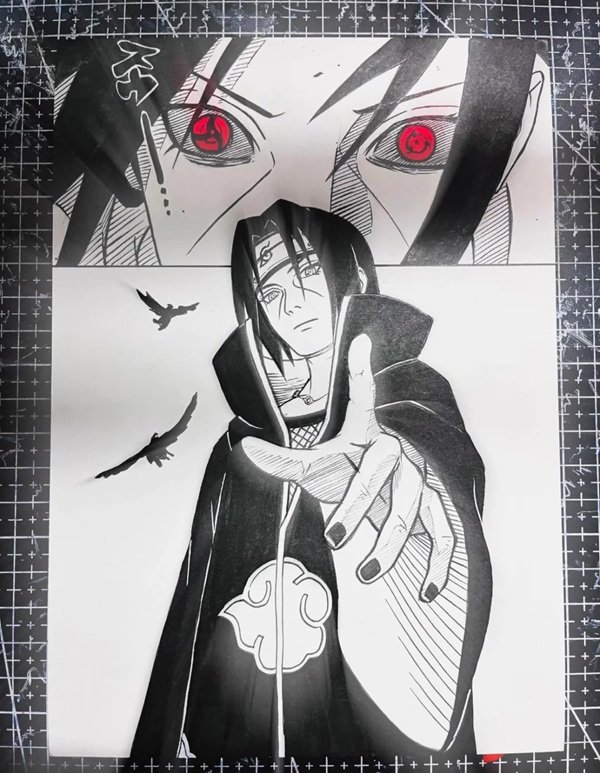 Vẽ Itachi bằng bút chì