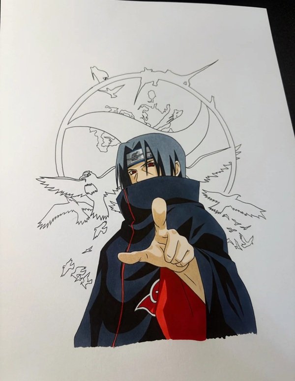 Vẽ Itachi đơn giản 3