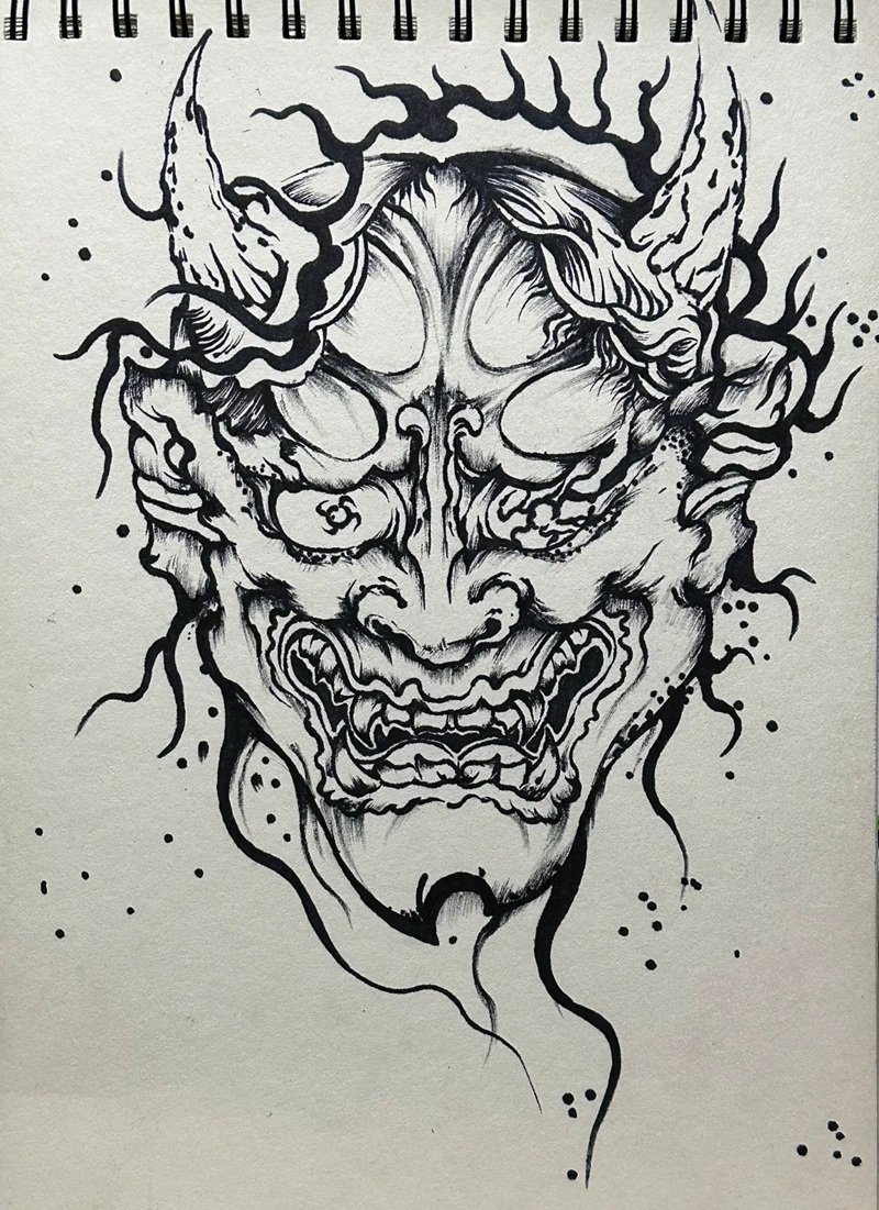 Vẽ mặt nạ halloween​ 11