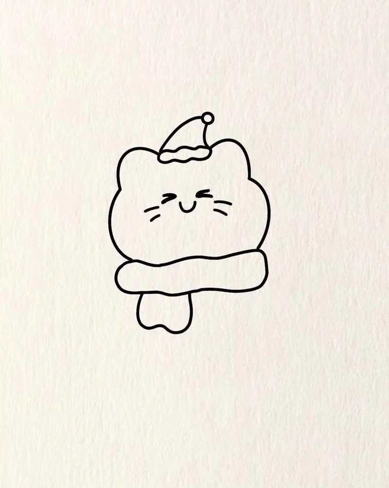 Vẽ người tuyết cute 4