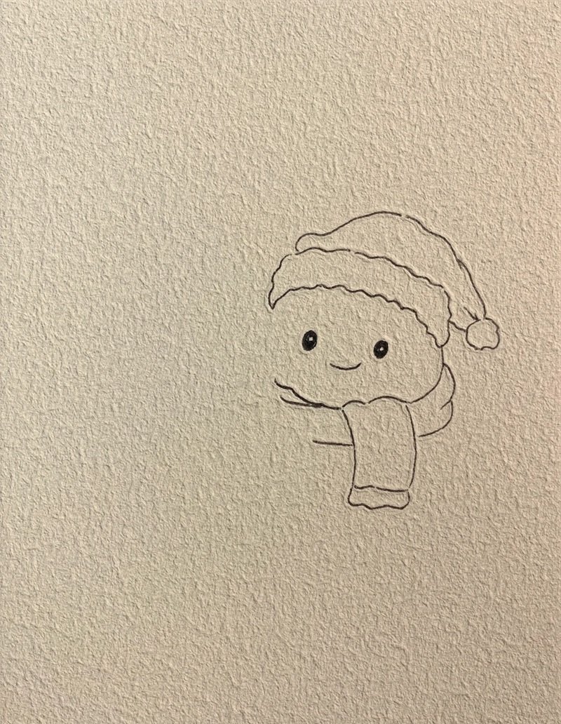 Vẽ người tuyết noel 3