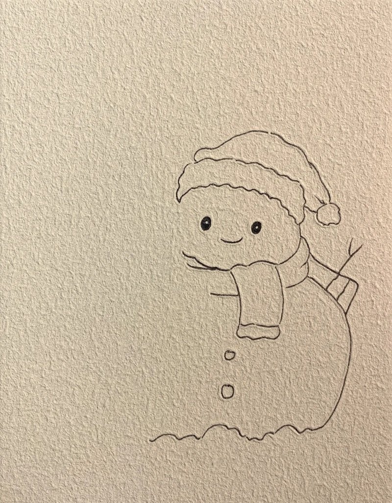 Vẽ người tuyết noel 5