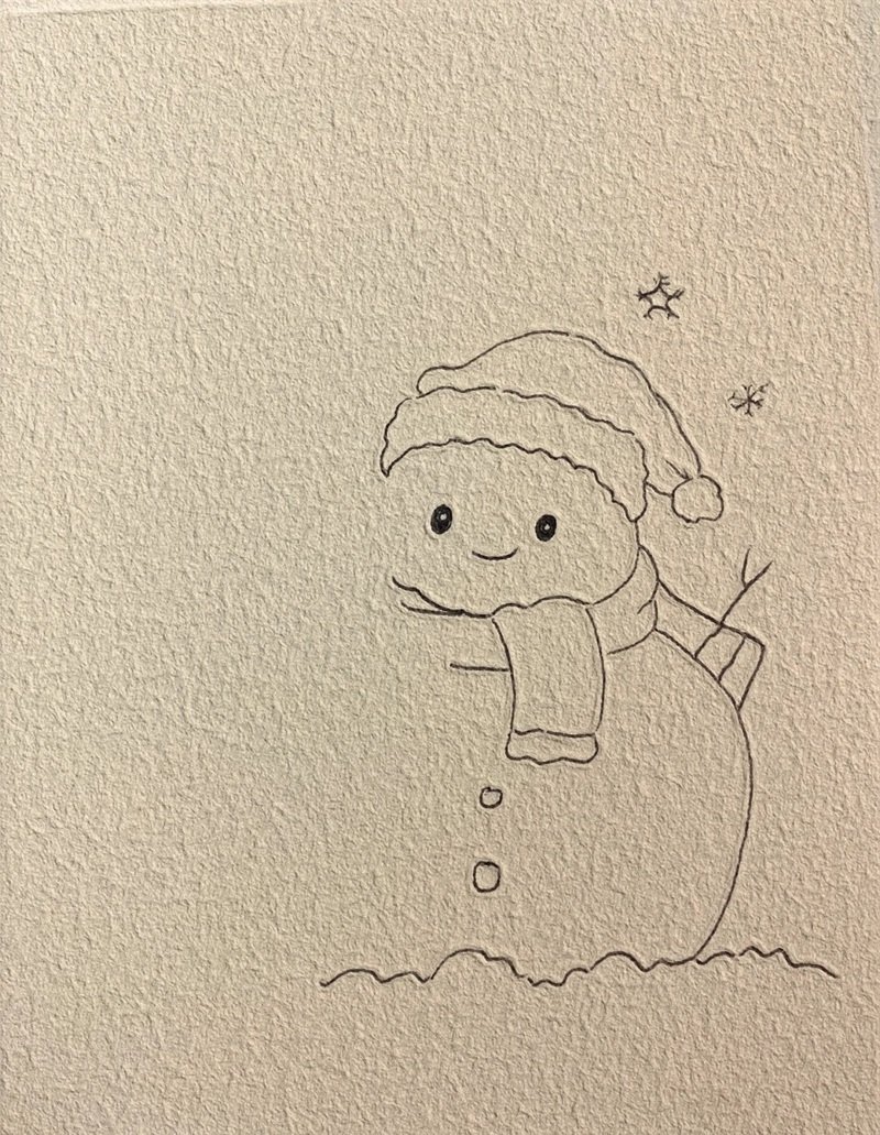 Vẽ người tuyết noel 6