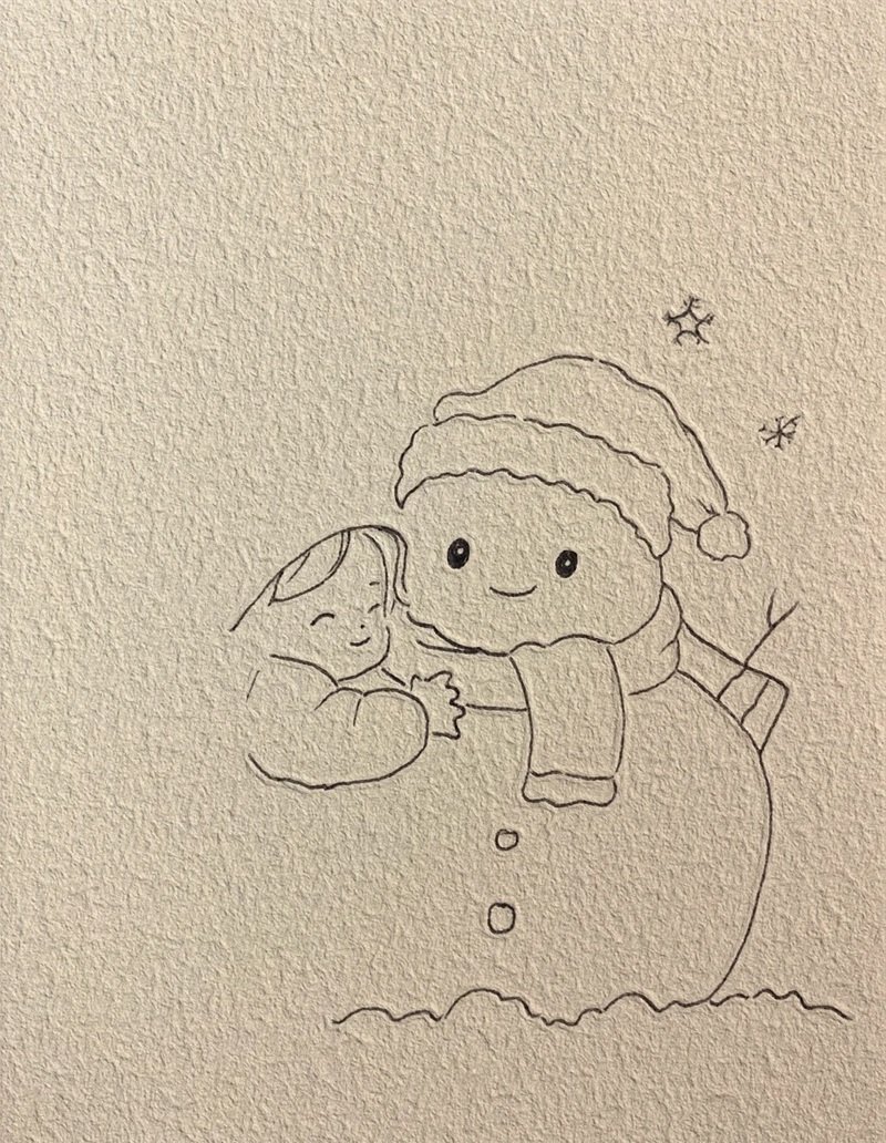 Vẽ người tuyết noel 7