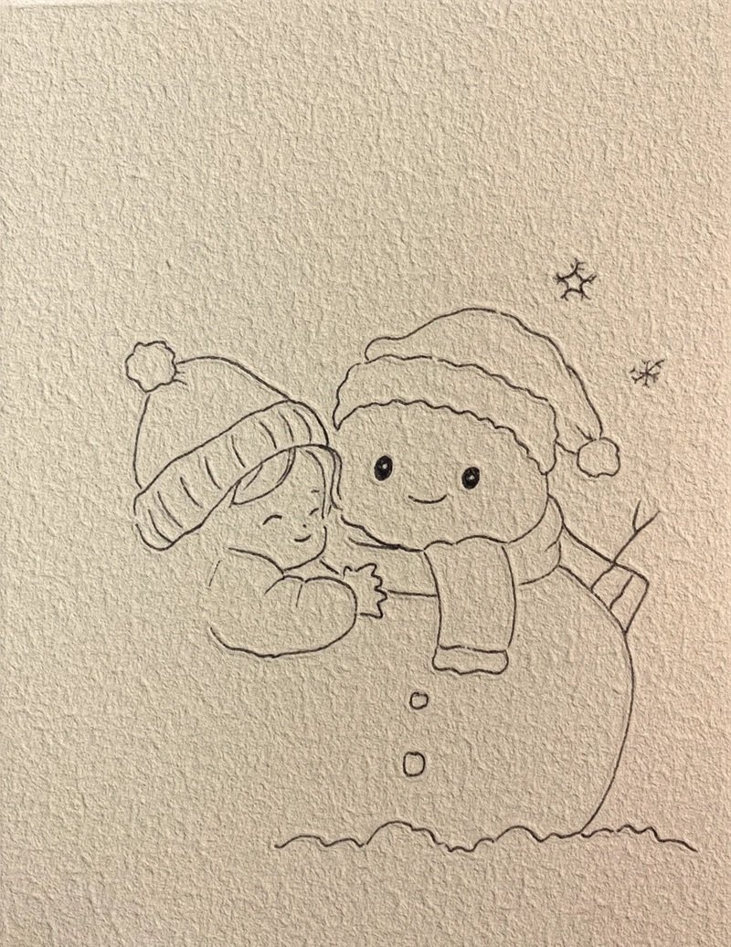 Vẽ người tuyết noel 8