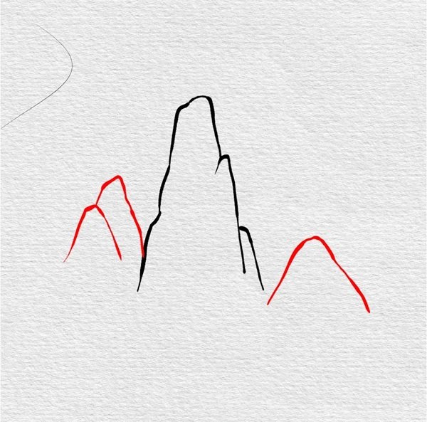Vẽ núi đẹp​ 2