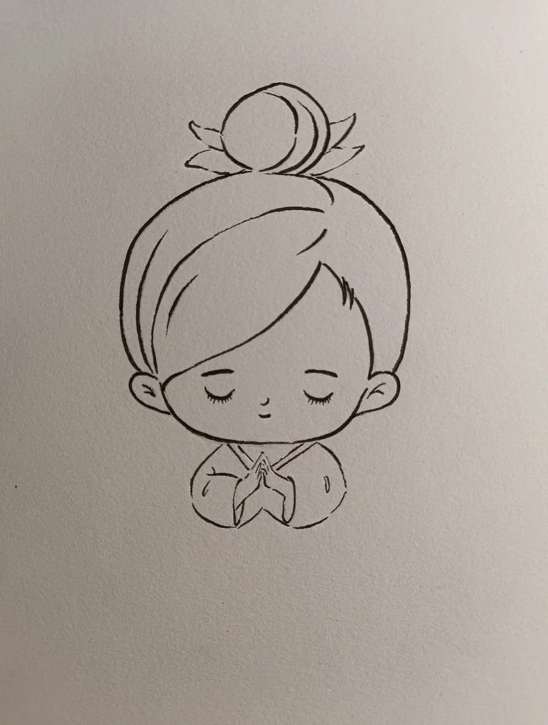 Vẽ phật​ đơn giản 4