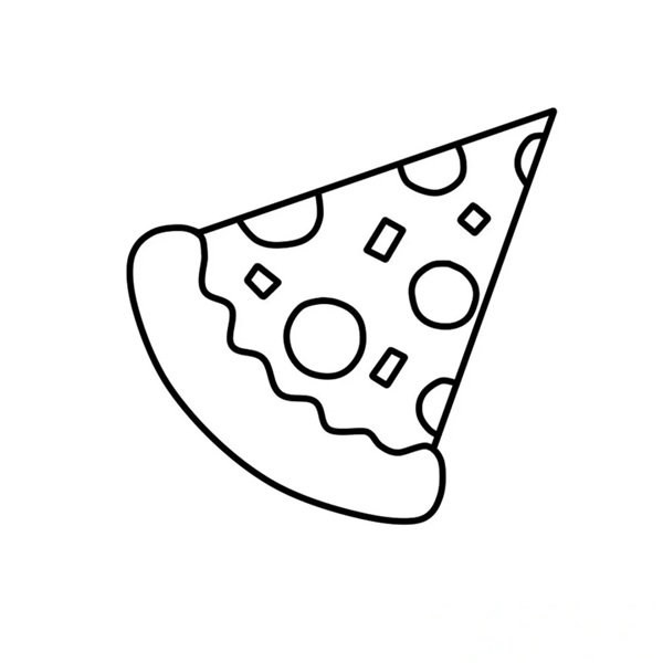 Vẽ pizza đơn giản​ 4