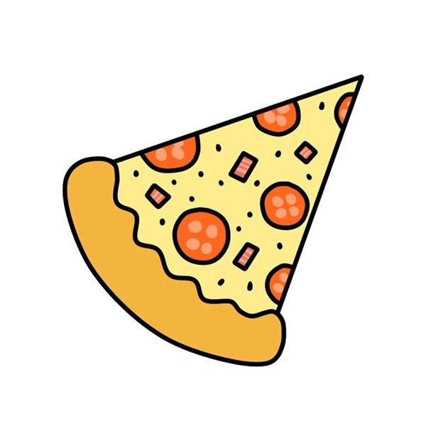 Vẽ pizza đơn giản​