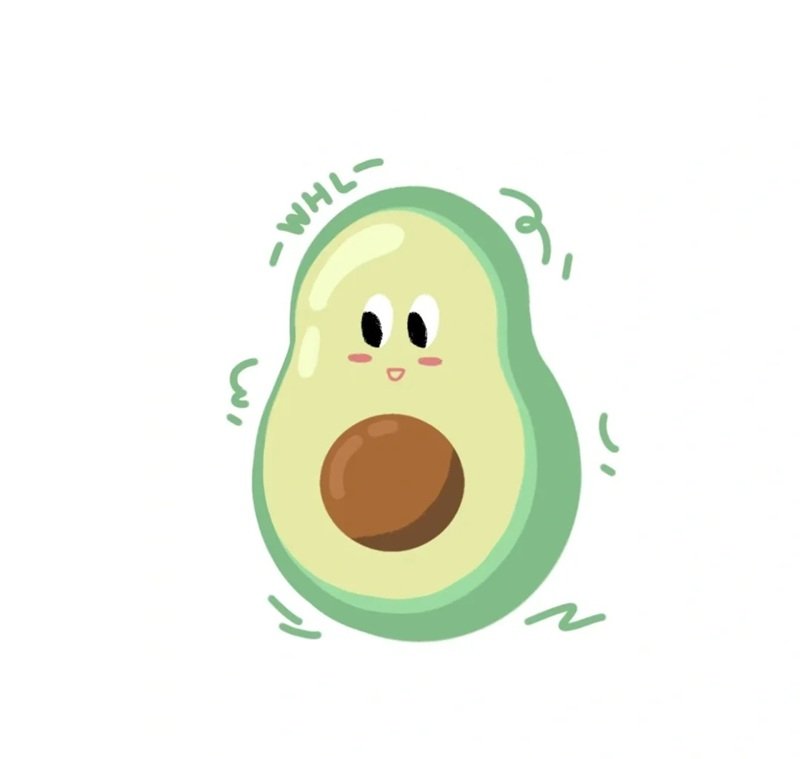 Vẽ quả bơ​ cute