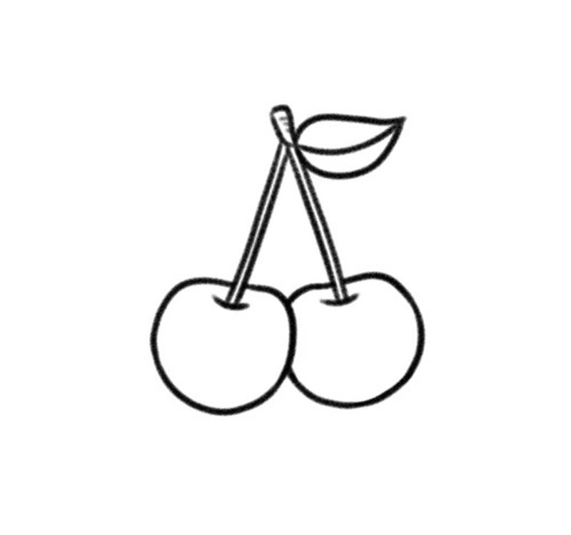 Vẽ quả cherry đơn giản 5
