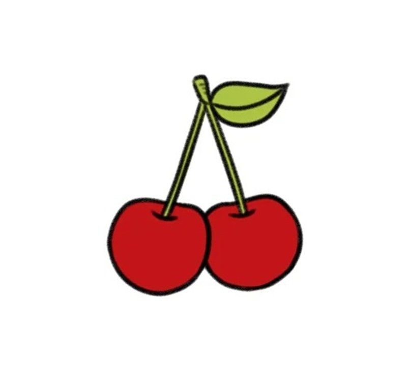 Vẽ quả cherry đơn giản 6