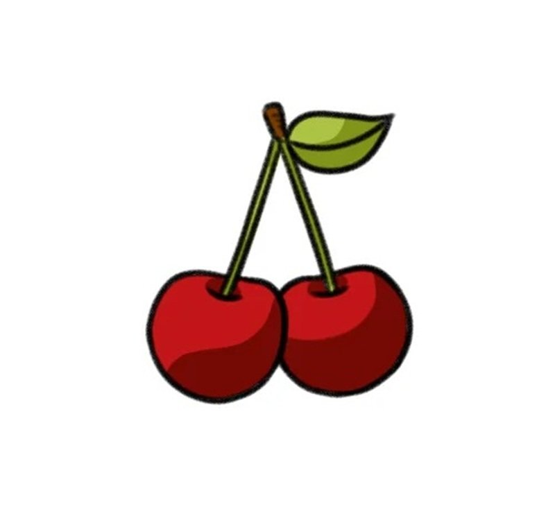 Vẽ quả cherry đơn giản 7