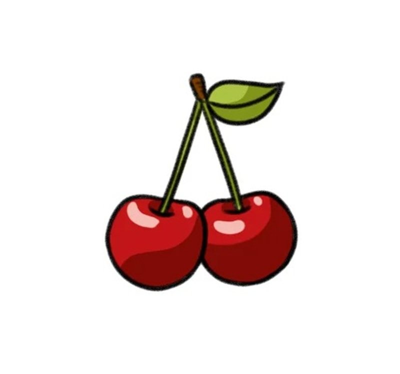 Vẽ quả cherry đơn giản 8